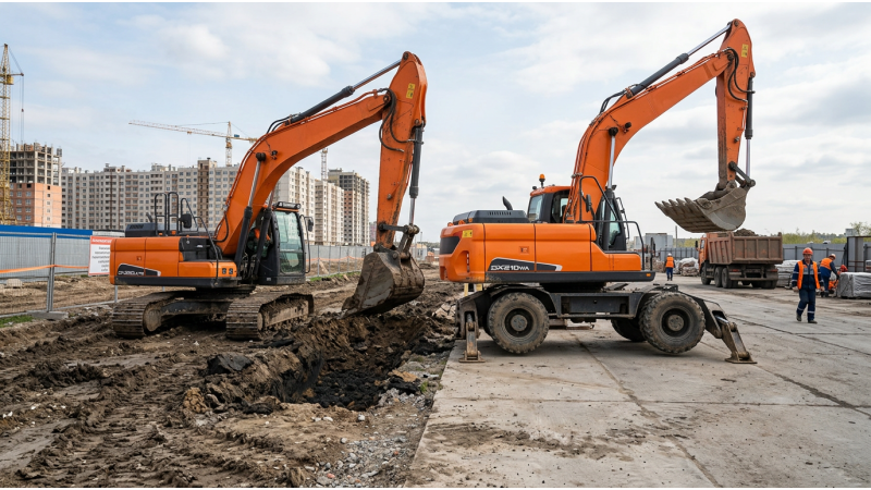 купить гусеничный экскаватор, колесный экскаватор купить, экскаватор колесный полноповоротный купить, купить экскаватор гусеничный, утильсбор экскаваторы 2026, аренда экскаватора, Develon DX220LC
