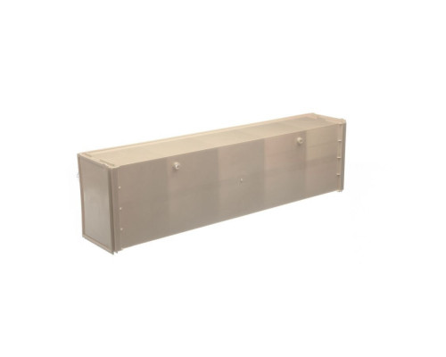 Короб откидной Стелла-техник F-600-5-B, 600х140х168 мм, 5 ячеек, бежевый, прозрачный