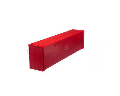 Короб откидной Стелла-техник F-600-5 , 600х140х168мм, 5 ячеек, красный, прозрачный