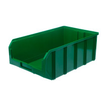 Пластиковый ящик Стелла-техник V-4-зеленый 502х305х184мм, 20 литров
