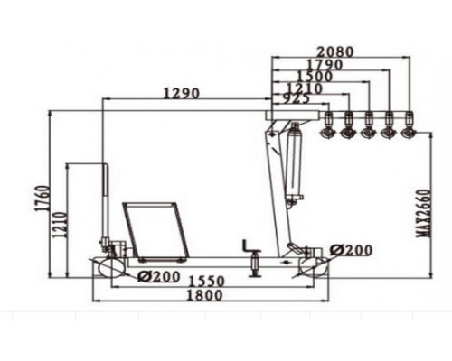 Гидравлический гуськовый кран SCB 750