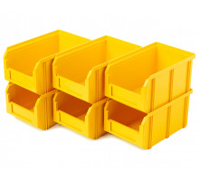 Пластиковый ящик Стелла-техник V-2-К6-желтый , 260х300х250мм, комплект 6 штук