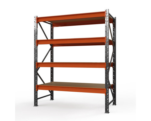 Стеллаж металлический Оптима, 2500x1250x785 мм. Ярусы: 4 шт. фанера