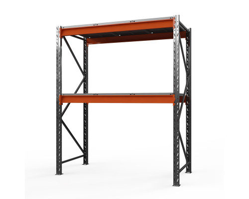 Стеллаж металлический Оптима, 2000x2500x600 мм. Ярусы: 2 шт. метал.
