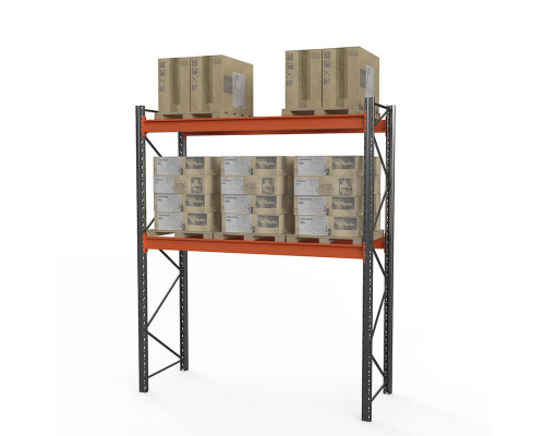Стеллаж металлический паллетный (3500х2700х1100 мм), 2 яруса