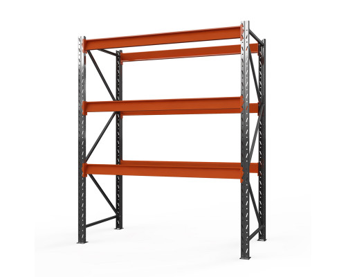 Стеллаж металлический Оптима, 2000x2500x600 мм. Ярусы: 3 шт. без настила
