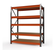 Стеллаж металлический Оптима, 2500x1250x785 мм. Ярусы: 5 шт. фанера