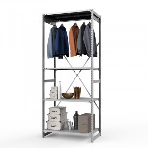 Стеллаж металлический ТСУ Универсал, 2500x1060x600 мм.Штанги: 1шт. Полки: метал. перф. 4 шт.