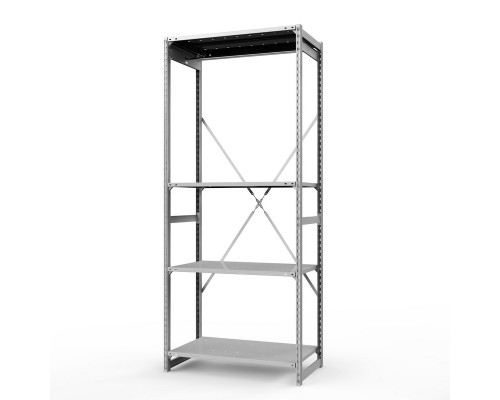 Стеллаж металлический ТСУ Универсал, 2500x1060x600 мм.Штанги: 1шт. Полки: метал. перф. 4 шт.