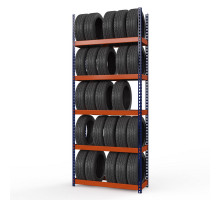 Стеллаж металлический Профи-Т для шин 3000x1240x500 мм. Ярусы:   5 шт.