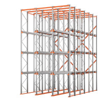 Стеллаж набивной паллетный (7000х4540х6000 мм), 3 линии, 4 яруса