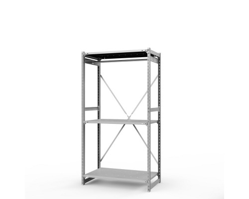 Стеллаж металлический ТСУ Универсал, 2000x1060x600 мм.Штанги: 1шт. Полки: метал. перф. 3 шт.