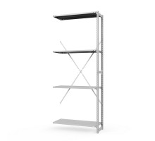 Секция приставная стеллажа металлического ТСУ Универсал, 2000x1060x400 мм. Полки: метал. 4 шт.