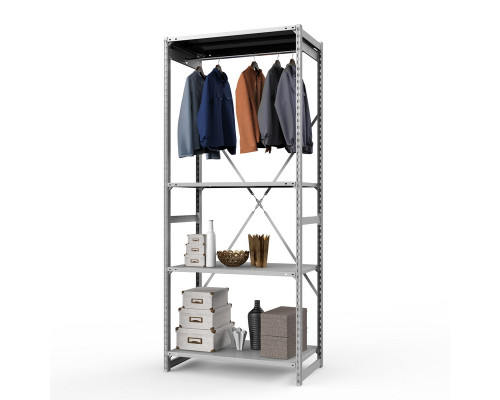 Стеллаж металлический ТСУ Универсал, 2500x1060x500 мм.Штанги: 1шт. Полки: метал. 4 шт.