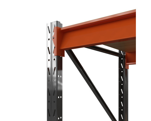 Стеллаж металлический Оптима, 3500x1250x785 мм. Ярусы: 6 шт. фанера