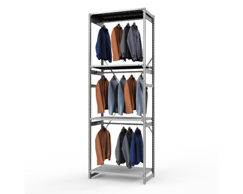 Стеллаж металлический ТСУ Универсал, 3000x1060x600 мм.Штанги: 3шт. Полки: метал. усил. перф. 4 шт.