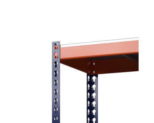 Стеллаж металлический Профи-Т 2500x1240x770 мм. Ярусы: оцинк. мет. усил. 5 шт.