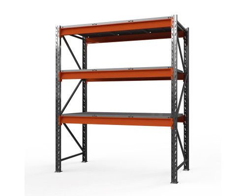 Стеллаж металлический Оптима, 2000x1250x785 мм. Ярусы: 3 шт. метал.