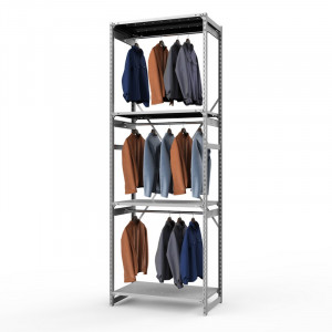 Стеллаж металлический ТСУ Универсал, 3000x1060x500 мм.Штанги: 3шт. Полки: метал. перф. 4 шт.