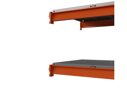 Секция приставная стеллажа металлического Оптима, 3500x1530x785 мм. Ярусы: 6 шт. метал.