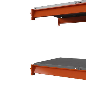 Секция приставная стеллажа металлического Оптима, 4000x1250x785 мм. Ярусы: 6 шт. метал.