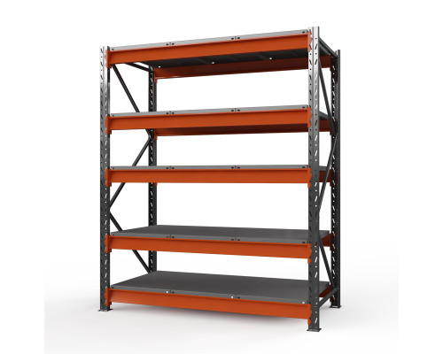 Стеллаж металлический Оптима, 2500x2500x785 мм. Ярусы: 5 шт. метал.
