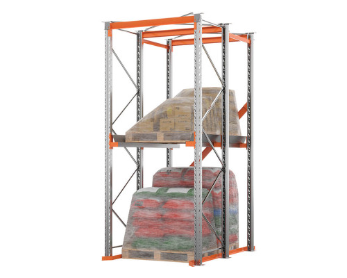 Стеллаж набивной паллетный (3500х1580х1800 мм), 1 линия, 2 яруса