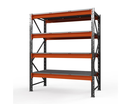 Стеллаж металлический Оптима, 2500x1530x785 мм. Ярусы: 4 шт. метал.