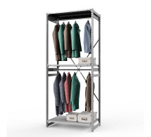 Стеллаж металлический ТСУ Универсал, 2500x1060x500 мм.Штанги: 2шт. Полки: метал. перф. 3 шт.