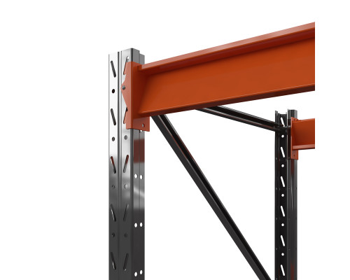 Стеллаж металлический Оптима, 3500x1530x785 мм. Ярусы: 4 шт. без настила