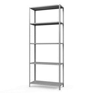 Стеллаж металлический ТС Лайт, 2500x1200x800 мм. Полки: 5 шт. метал.