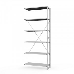 Секция приставная стеллажа металлического ТСУ Универсал, 3000x760x400 мм. Полки: метал. 6 шт.