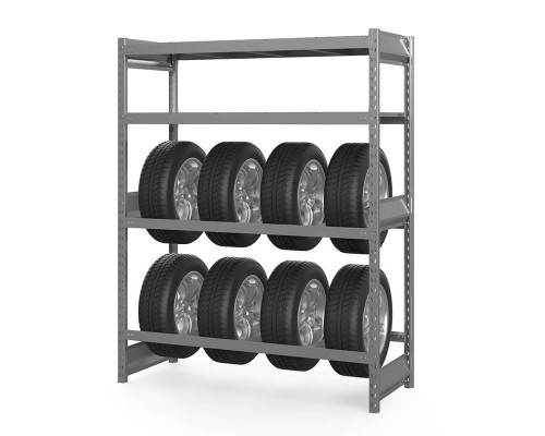 Стеллаж грузовой СГ Ультра (2500х1200х500) 4 яруса, без настила, для шин, дисков, колес