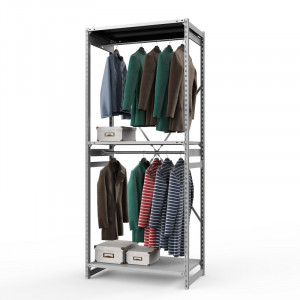 Стеллаж металлический ТСУ Универсал, 2500x1060x500 мм.Штанги: 2шт. Полки: метал. усил. 3 шт.