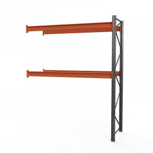 Секция приставная стеллажа металлического паллетного (3500х1800х1100 мм), 2 яруса