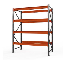Стеллаж металлический Оптима, 4000x1250x785 мм. Ярусы: 4 шт. без настила