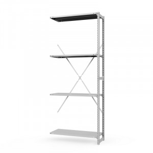 Секция приставная стеллажа металлического ТСУ Универсал, 2000x1060x500 мм. Полки: метал. усил. 4 шт.