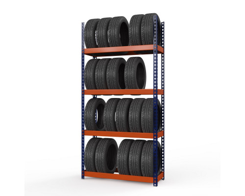 Стеллаж металлический Профи-Т для шин 2500x1240x500 мм. Ярусы:   4 шт.