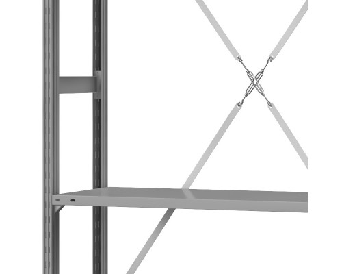 Стеллаж металлический ТСУ Универсал, 2500x1060x300 мм. Полки: метал. усил. 5 шт.