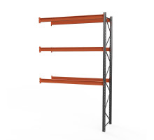 Секция приставная стеллажа металлического паллетного (4500х2700х1100 мм), 3 яруса