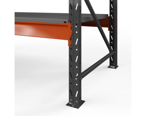 Стеллаж металлический Оптима, 3500x1530x785 мм. Ярусы: 5 шт. метал.