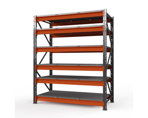 Стеллаж металлический Оптима, 4000x1250x785 мм. Ярусы: 6 шт. метал.