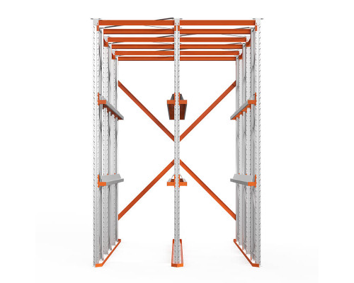 Стеллаж набивной паллетный (4500х3060х5000 мм), 2 линии, 3 яруса