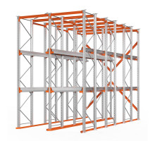 Стеллаж набивной паллетный (4500х3060х6000 мм), 2 линии, 3 яруса