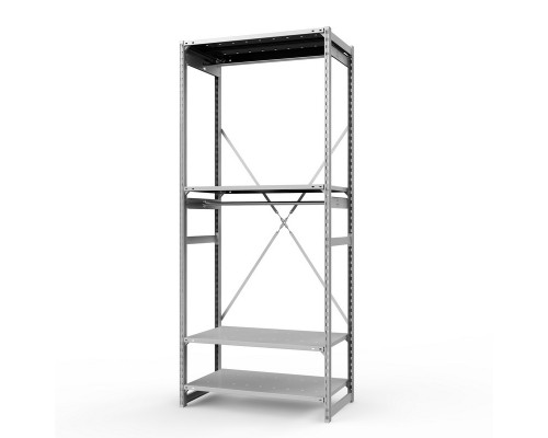 Стеллаж металлический ТСУ Универсал, 2500x1060x500 мм.Штанги: 2шт. Полки: метал. усил. перф. 4 шт.