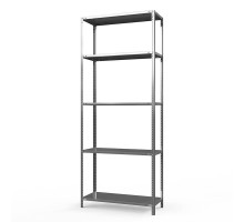 Стеллаж оцинкованный ТС Лайт, 2500x1000x400 мм., 5 полок